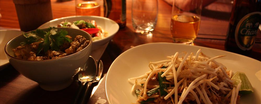 Pad thai jay with a side of calamari